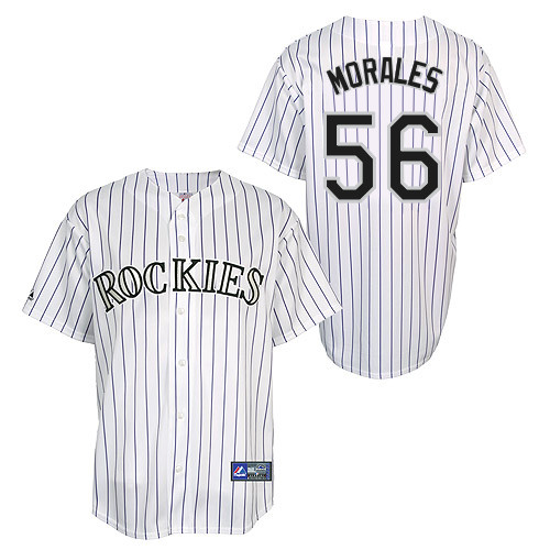 Franklin Morales #56 Youth Baseball Jersey-Colorado Rockies Authentic Home White Cool Base MLB Jersey